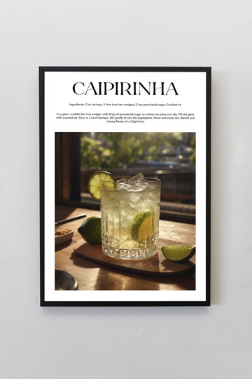 Caipirinha Tasarımlı Kokteyl Koleksiyonu Çerçeveli Tablo