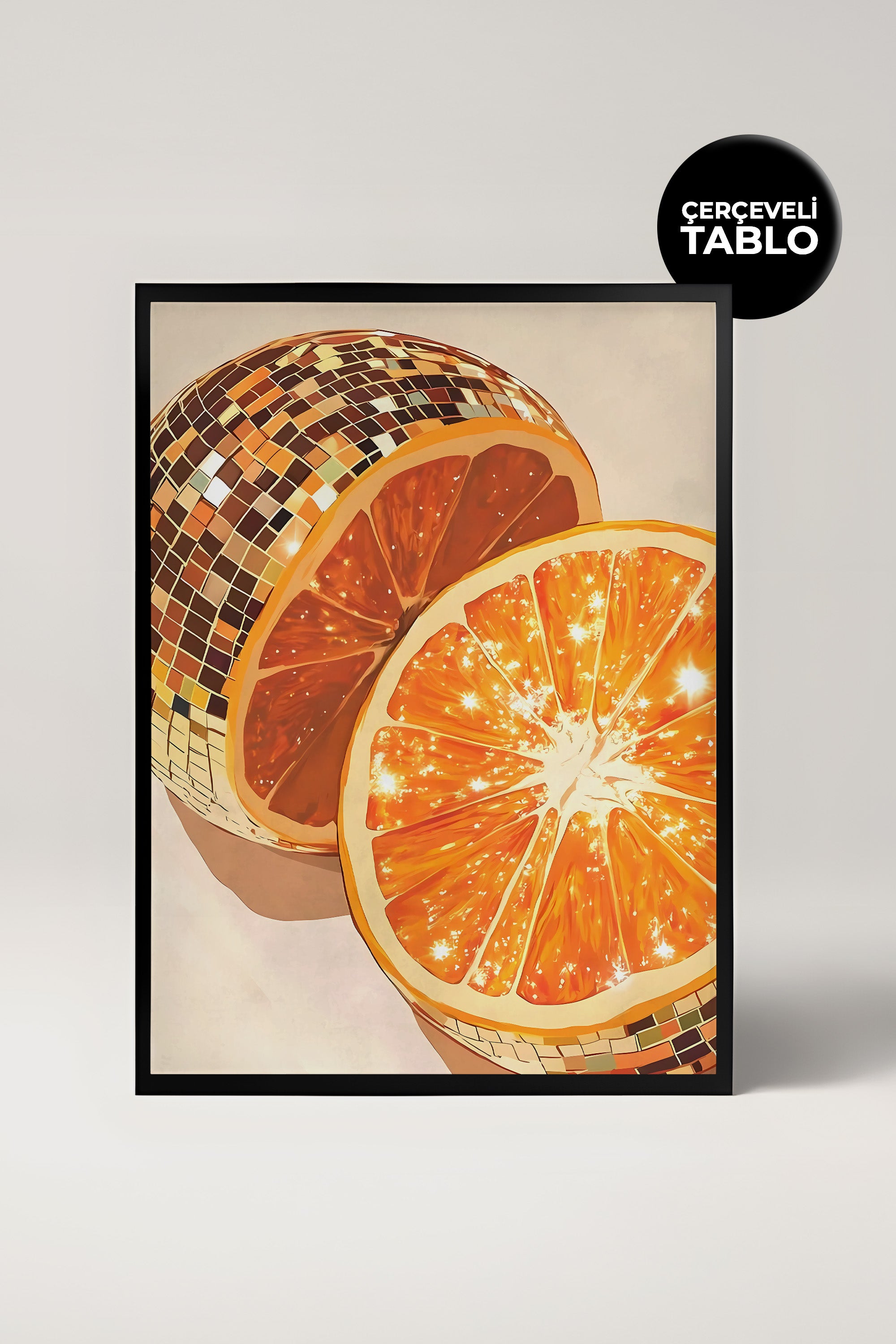 Disco Orange No:15 Bar Köşesi,Mutfak, Salon Çerçeveli Tasarım Tablo Dolce Vita Koleksiyonu