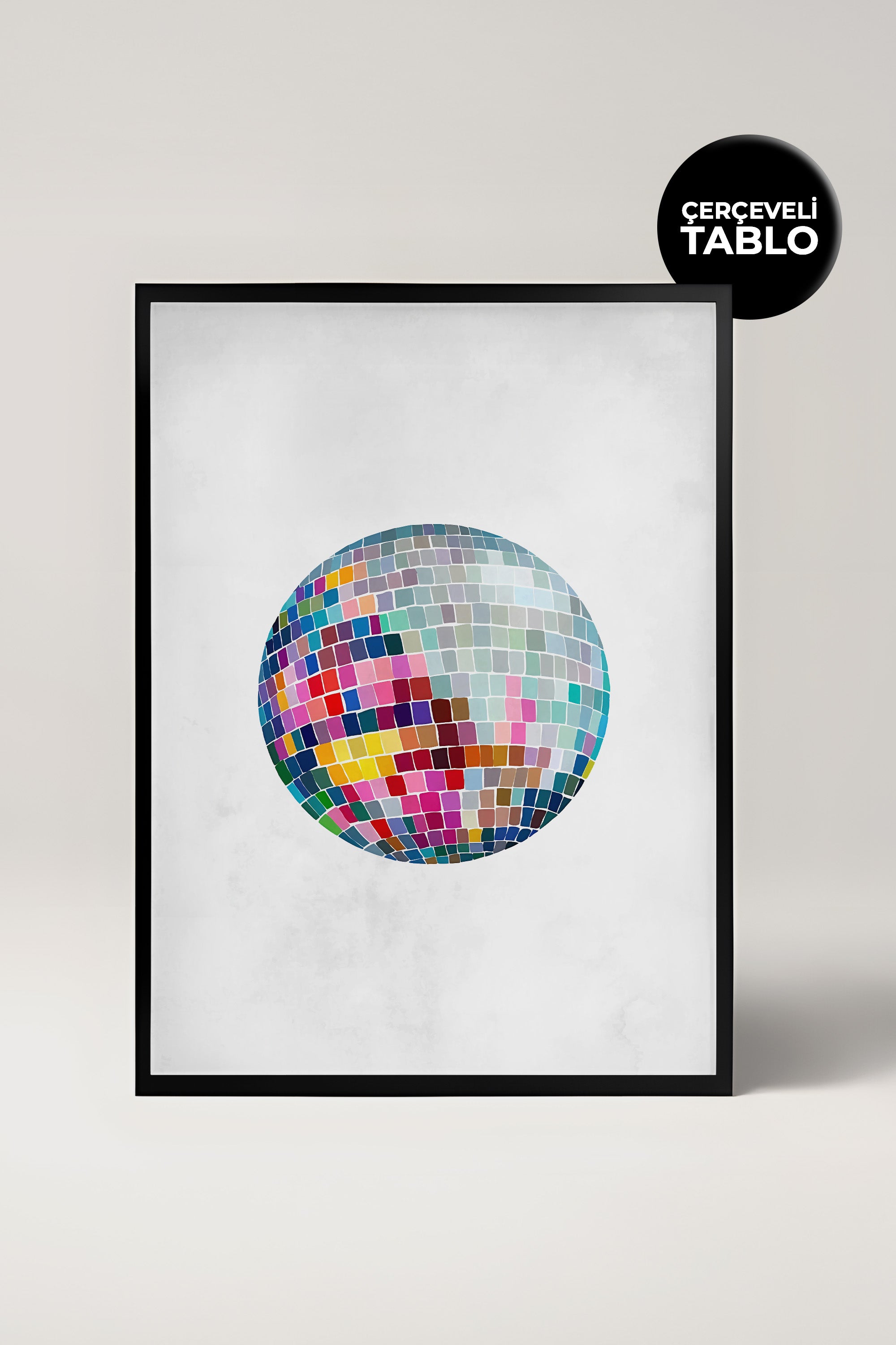 Disco Ball No:17 Bar Köşesi,Mutfak, Salon Çerçeveli Tasarım Tablo Dolce Vita Koleksiyonu