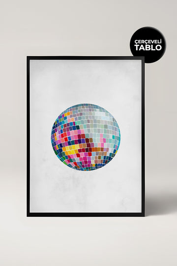 Disco Ball No:17 Bar Köşesi,Mutfak, Salon Çerçeveli Tasarım Tablo Dolce Vita Koleksiyonu