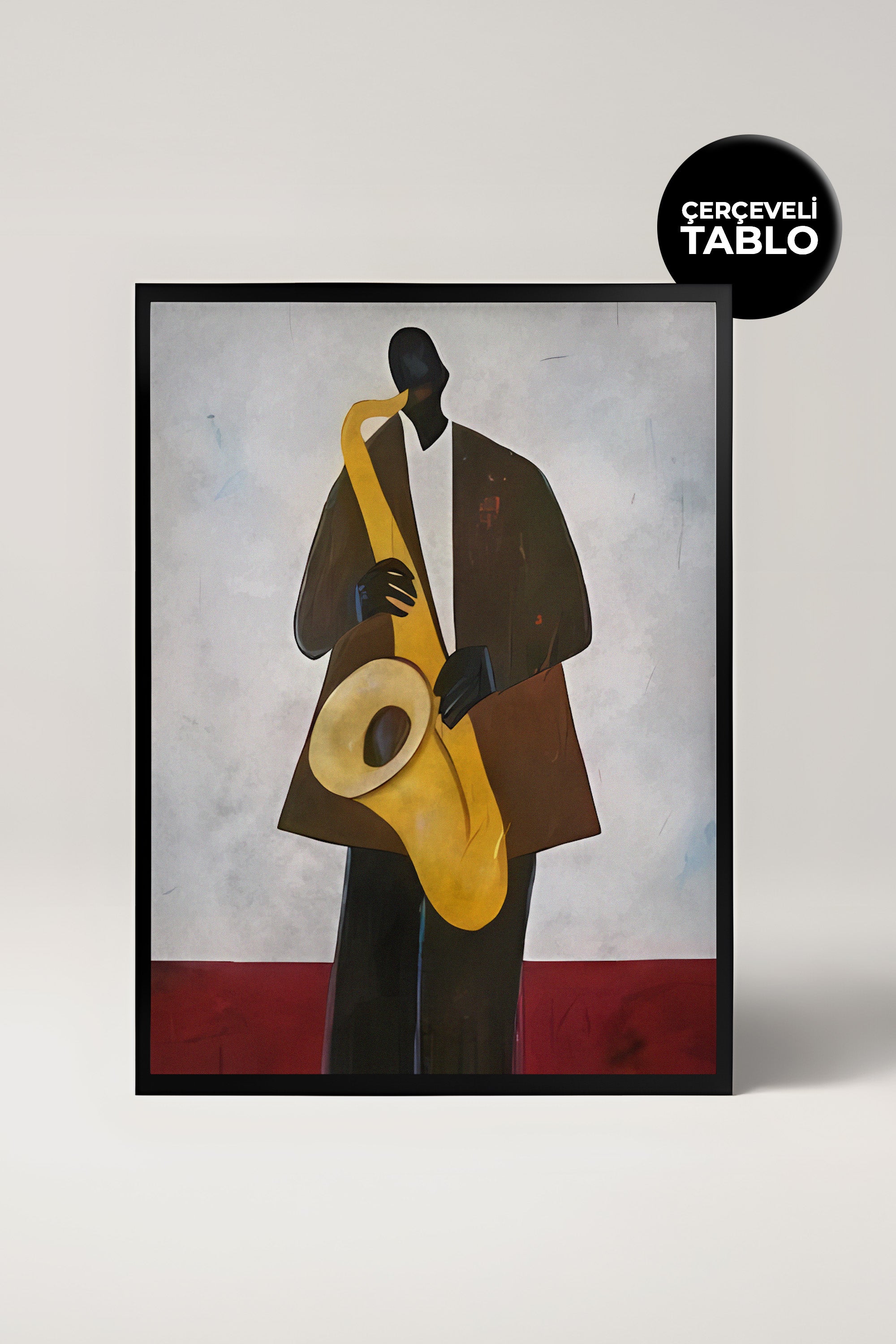 Jazz Sax No:20 Bar Köşesi,Mutfak, Salon Çerçeveli Tasarım Tablo Dolce Vita Koleksiyonu