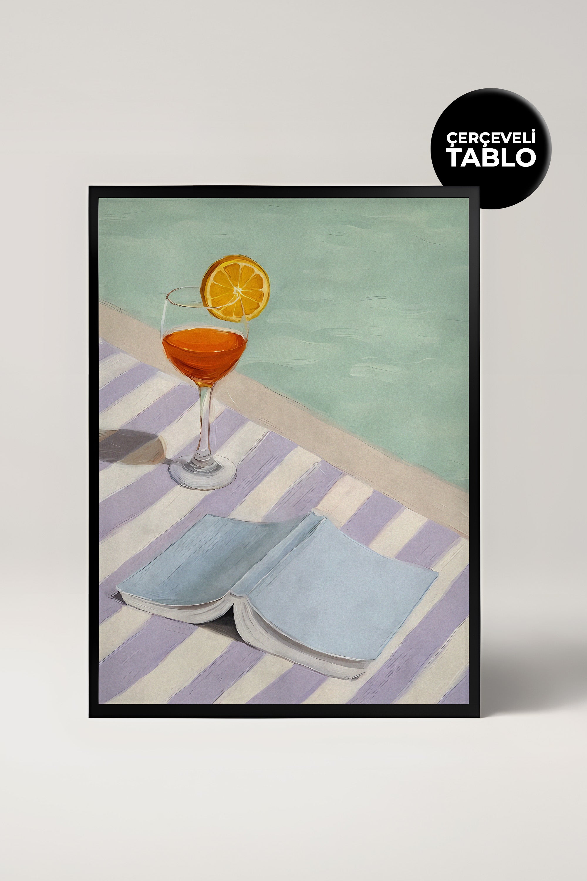 Pool Cocktail No:30 Bar Köşesi,Mutfak, Salon Çerçeveli Tasarım Tablo Dolce Vita Koleksiyonu
