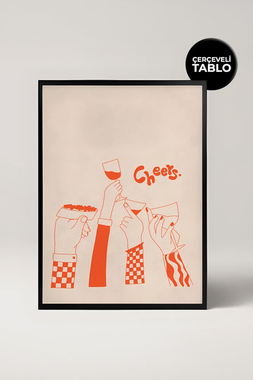 Cheers No:9 Bar Köşesi,Mutfak, Salon Çerçeveli Tasarım Tablo Dolce Vita Koleksiyonu