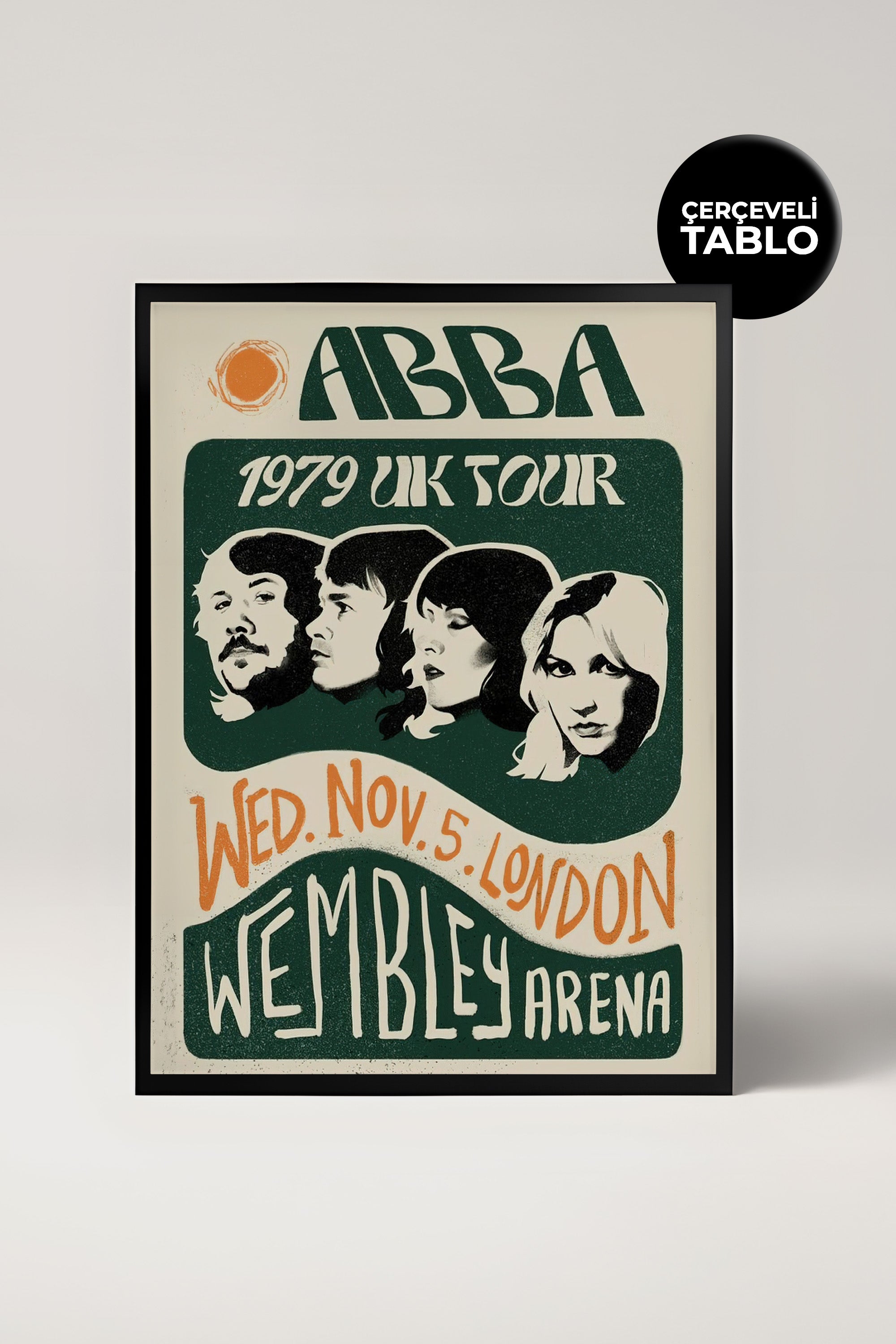 Abba Konser Tasarımlı Retro Çerçeveli Tasarım Tablo No:1