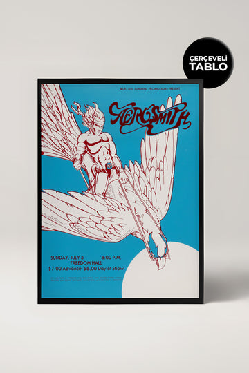 Aerosmith Konser Tasarımlı Retro Çerçeveli Tasarım Tablo No:1