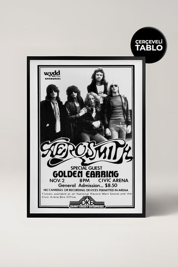 Aerosmith Konser Tasarımlı Retro Çerçeveli Tasarım Tablo No:2