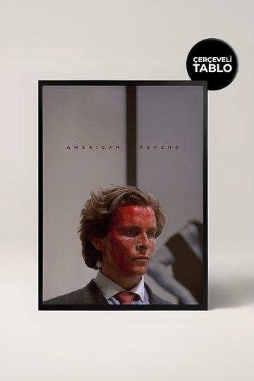 American Psycho Tasarımlı Çerçeveli Minimal Film Tablo