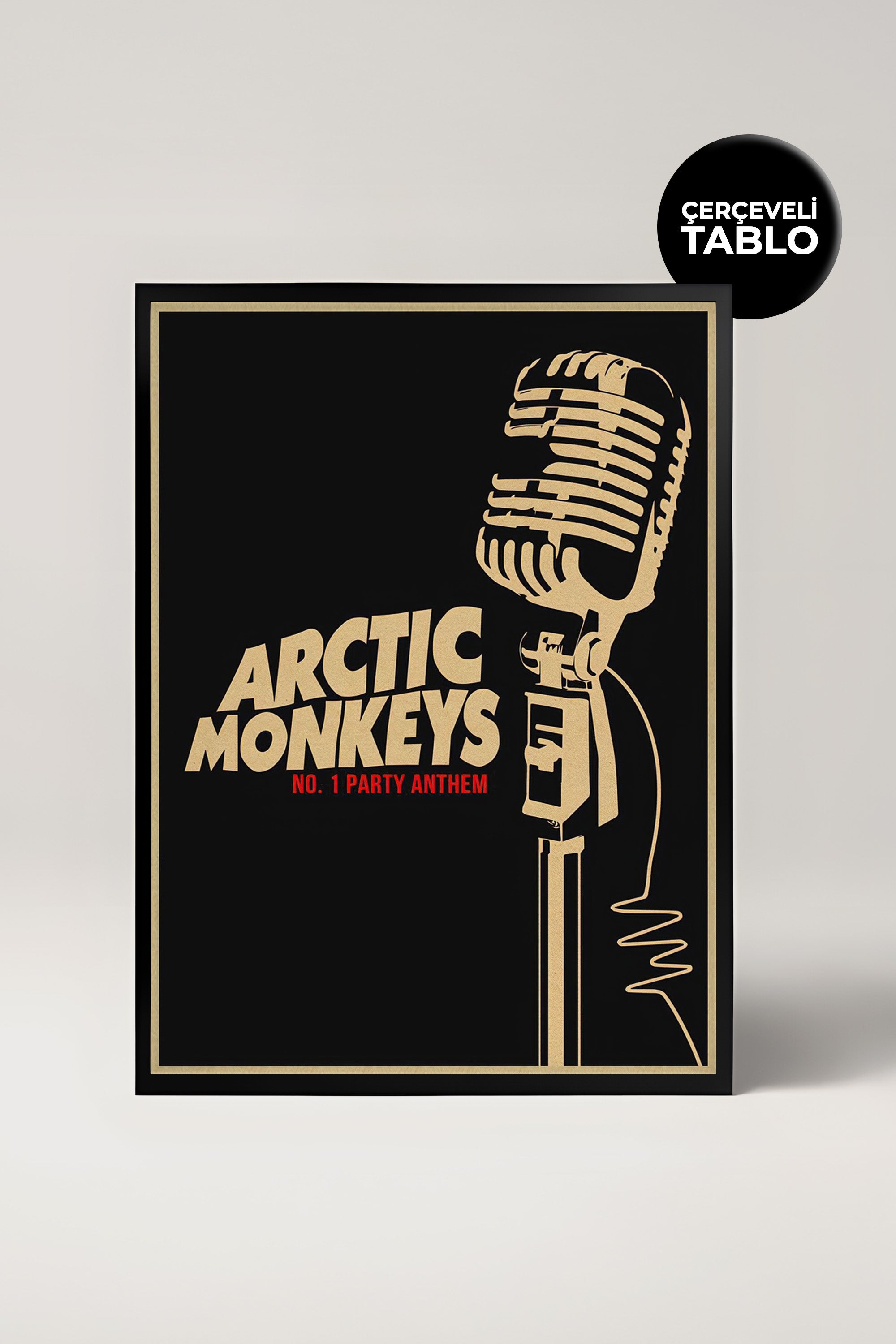 Arctic Monkeys Konser Tasarımlı Retro Çerçeveli Tasarım Tablo No:1