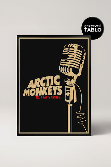 Arctic Monkeys Konser Tasarımlı Retro Çerçeveli Tasarım Tablo No:1