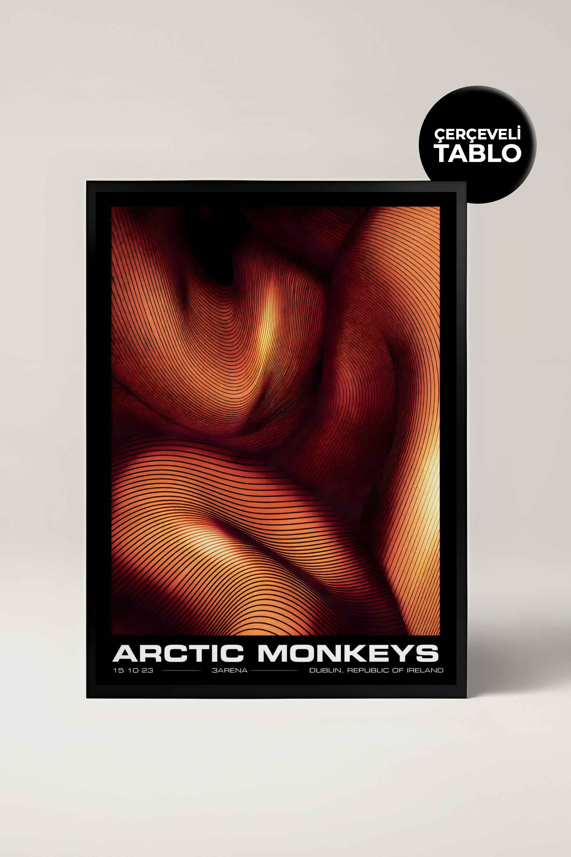 Arctic Monkeys Konser Tasarımlı Retro Çerçeveli Tasarım Tablo No:5