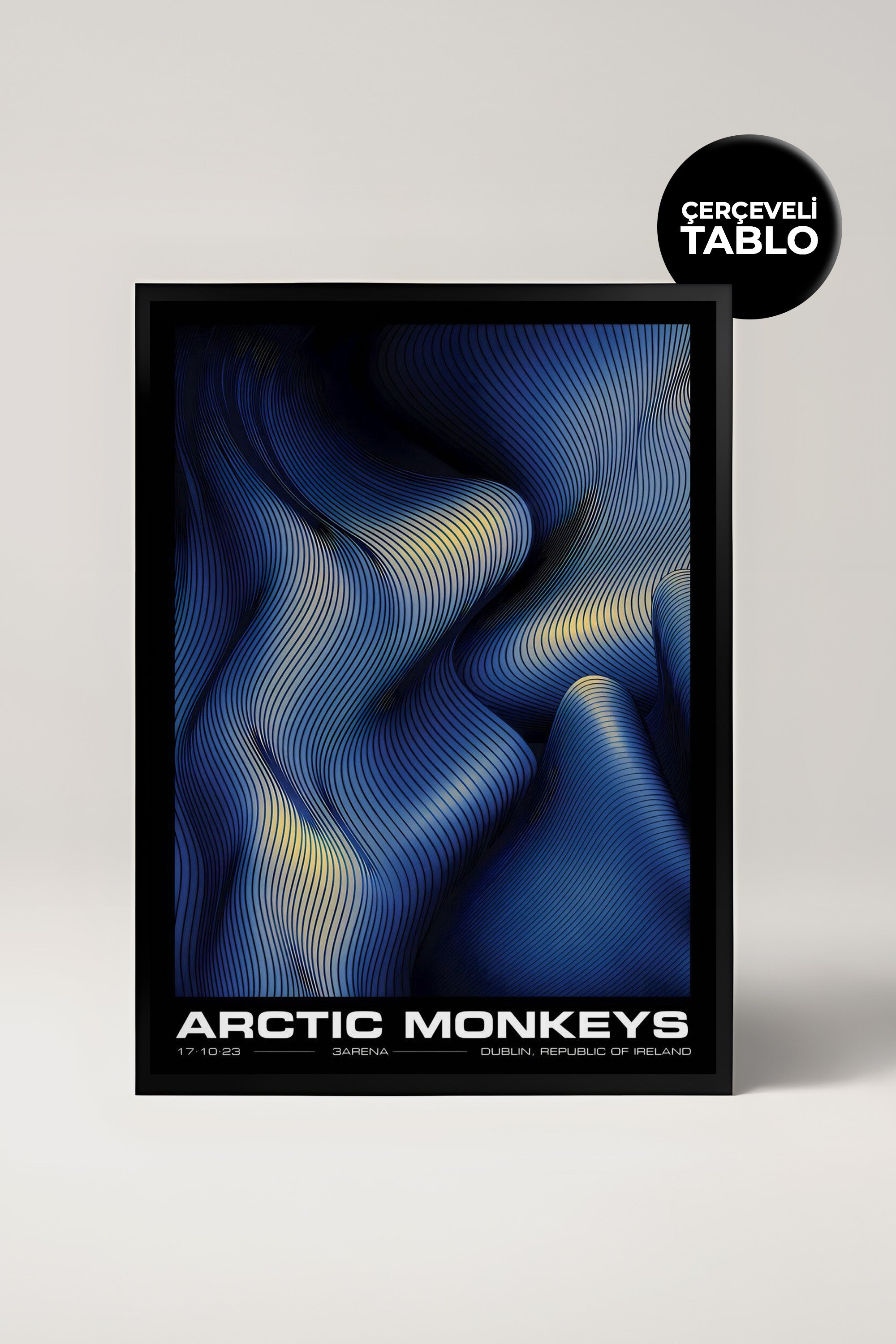 Arctic Monkeys Konser Tasarımlı Retro Çerçeveli Tasarım Tablo No:6