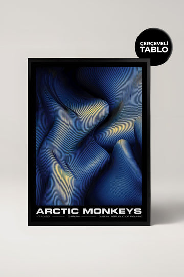 Arctic Monkeys Konser Tasarımlı Retro Çerçeveli Tasarım Tablo No:6