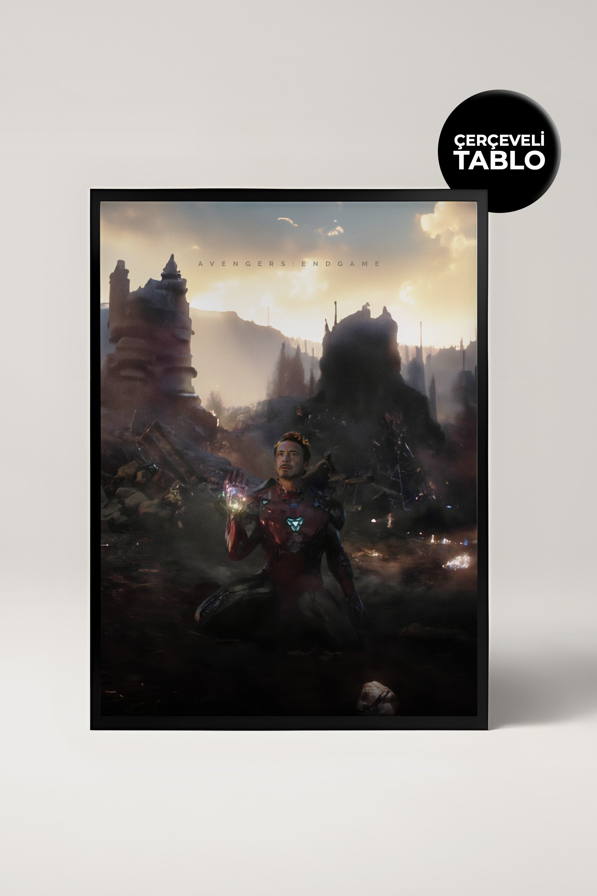 Avengers Endgame Tasarımlı Çerçeveli Minimal Film Tablo
