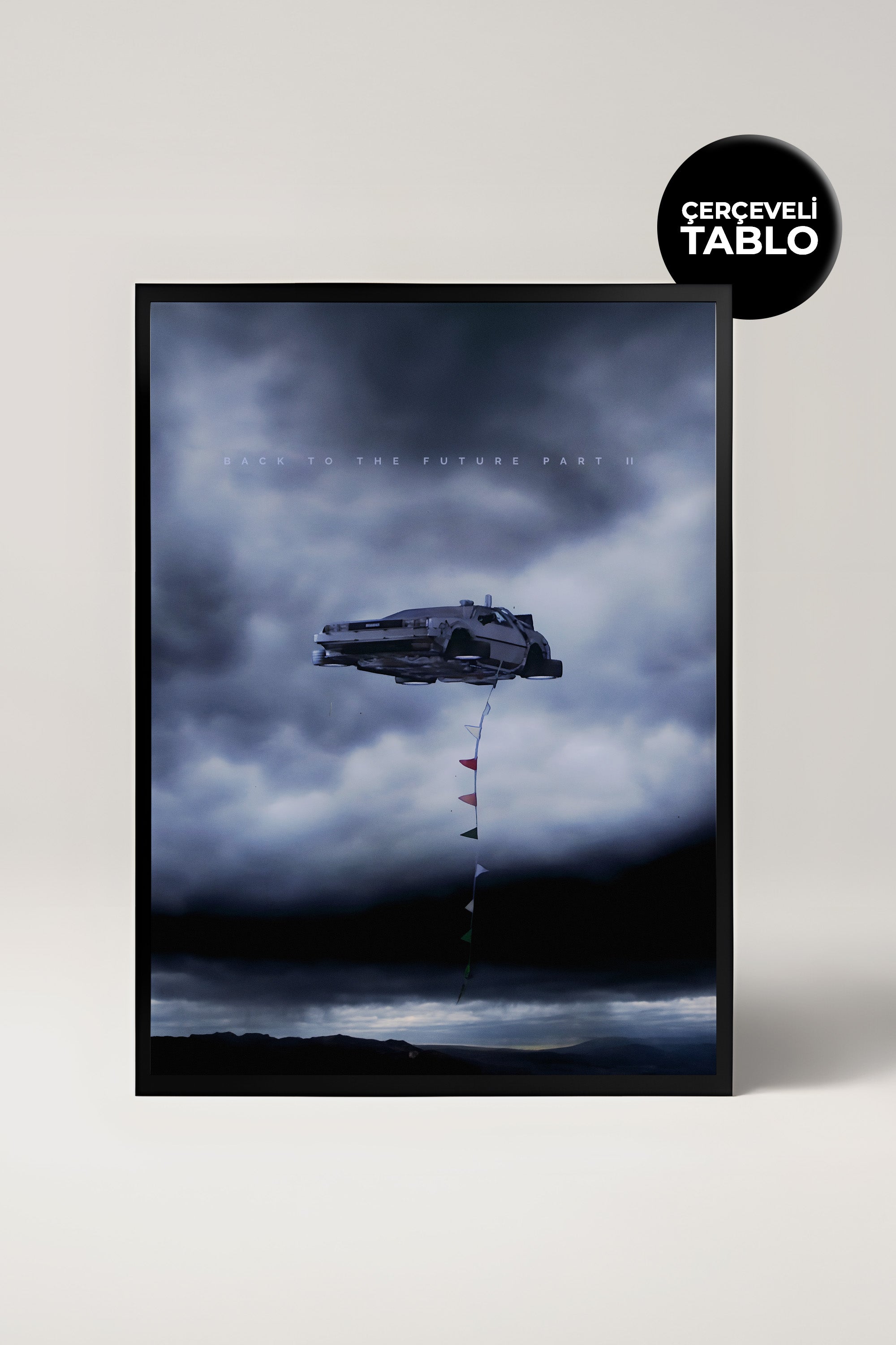 Back to the Future Part II Tasarımlı Çerçeveli Minimal Film Tablo