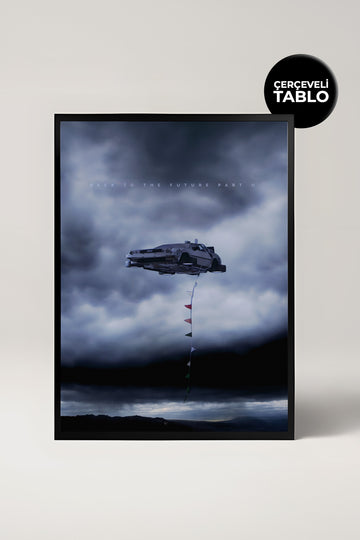 Back to the Future Part II Tasarımlı Çerçeveli Minimal Film Tablo