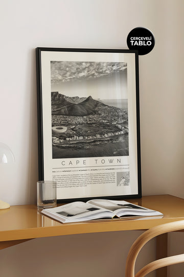 Cape Town Güney Afrika Dünya Şehirleri Koleksiyonu Çerçeveli Tablo