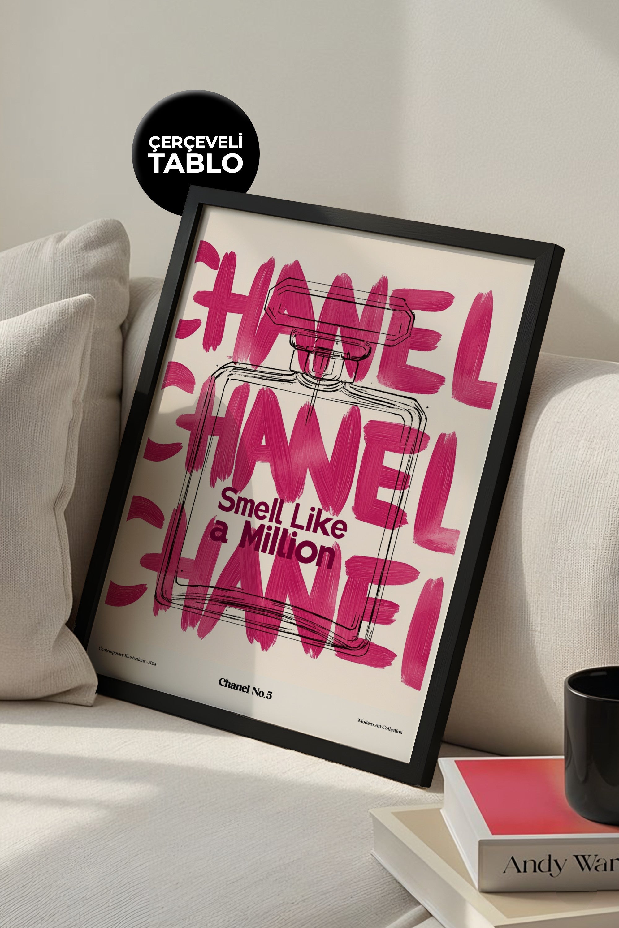Chanel No.5 Çerçeveli Tasarım Tablo Dolce Vita Koleksiyonu
