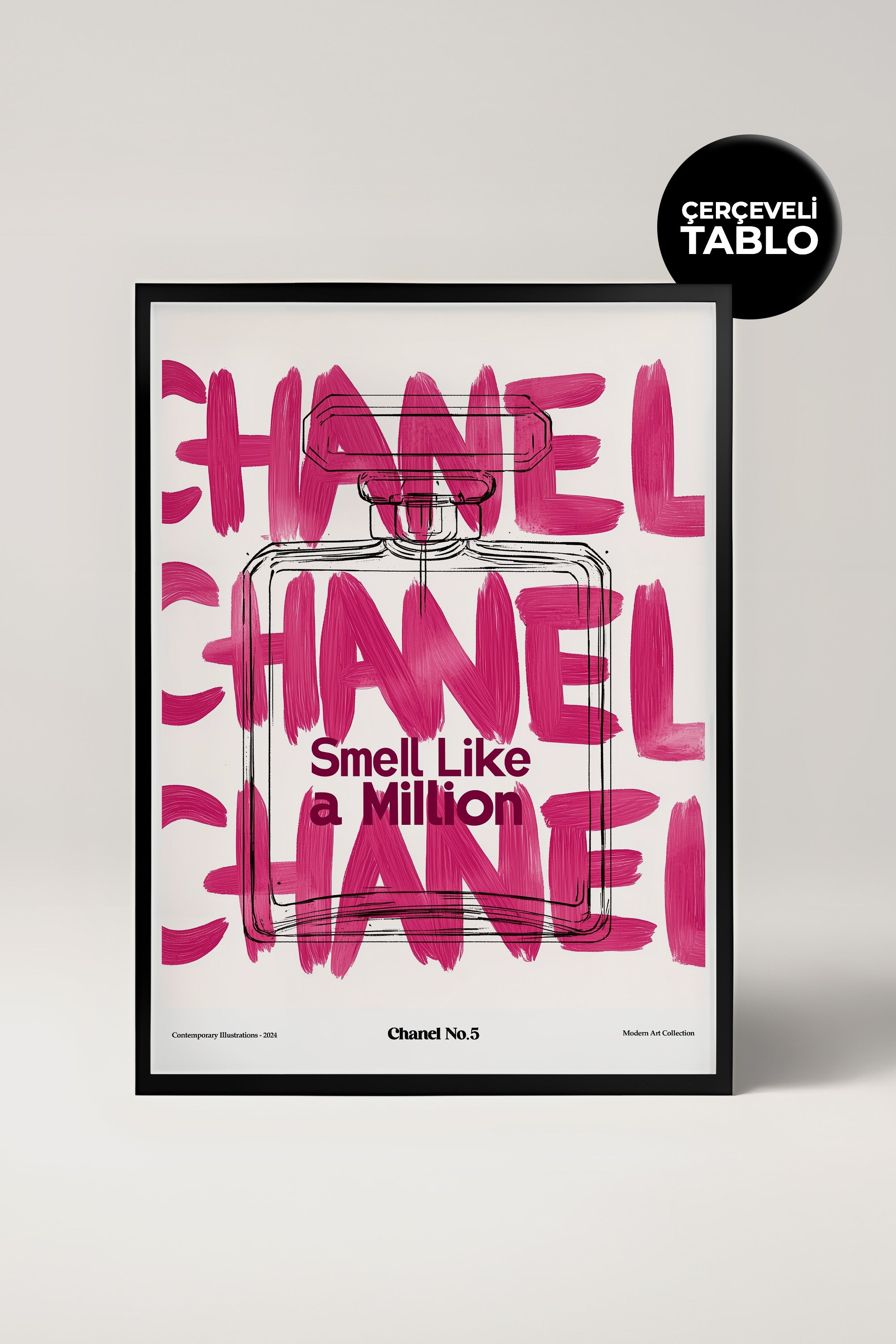 Chanel No.5 Çerçeveli Tasarım Tablo Dolce Vita Koleksiyonu