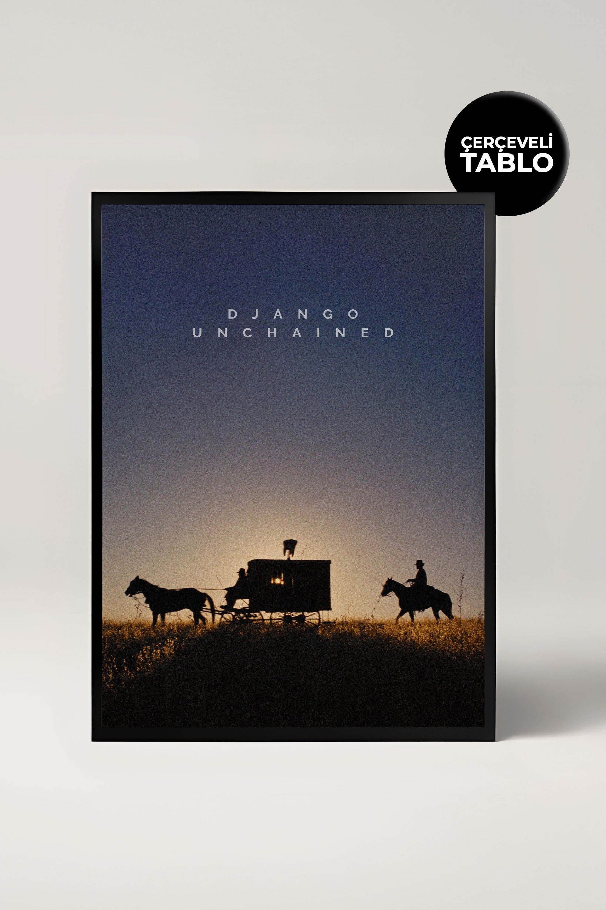 Django Unchained Tasarımlı Çerçeveli Minimal Film Tablo
