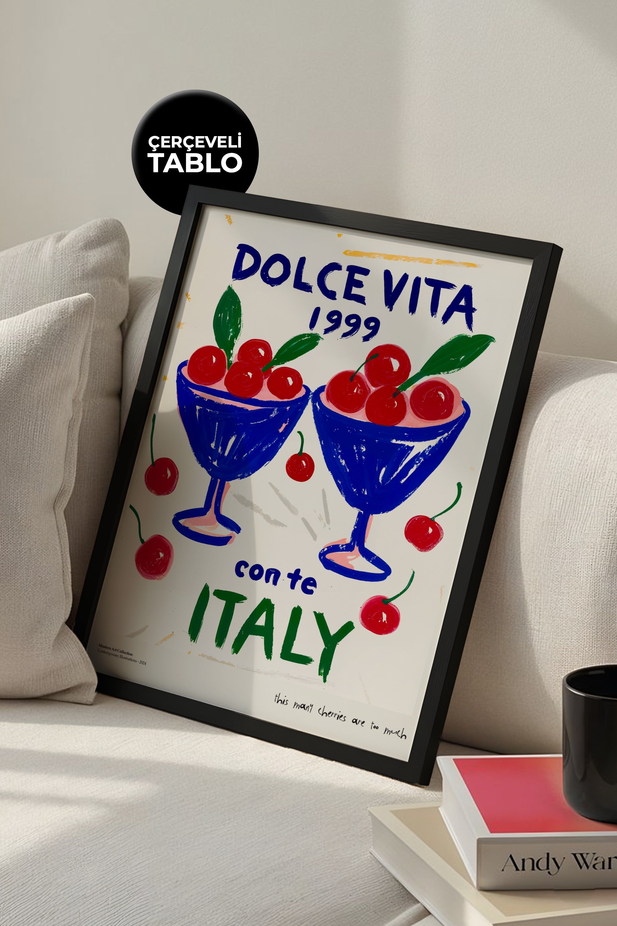 Dolce Vita Italy Çerçeveli Tasarım Tablo Dolce Vita Koleksiyonu