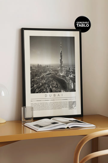 Dubai Birleşik Arap Emirlikleri Dünya Şehirleri Koleksiyonu Çerçeveli Tablo