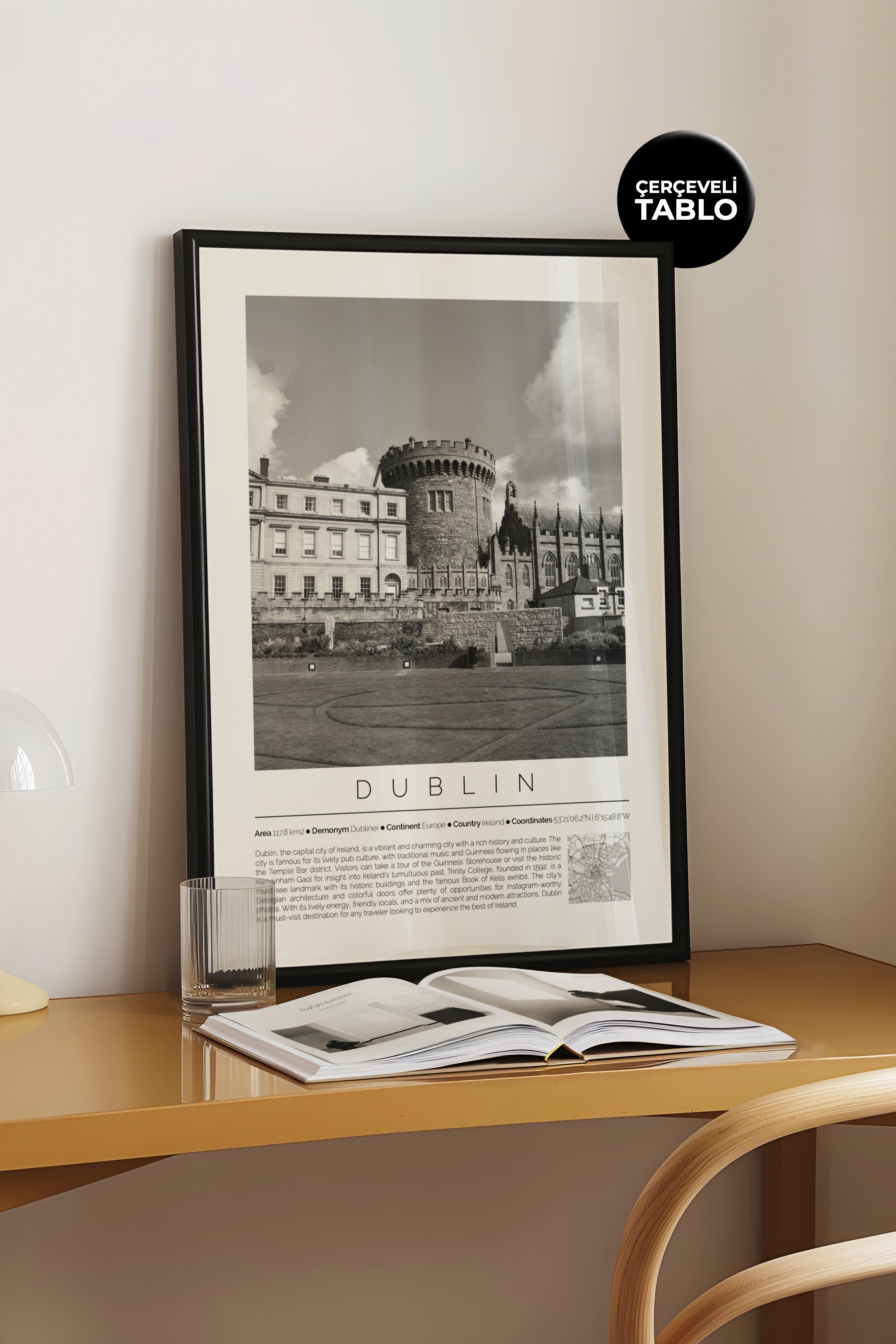 Dublin İrlanda Dünya Şehirleri Koleksiyonu Çerçeveli Tablo