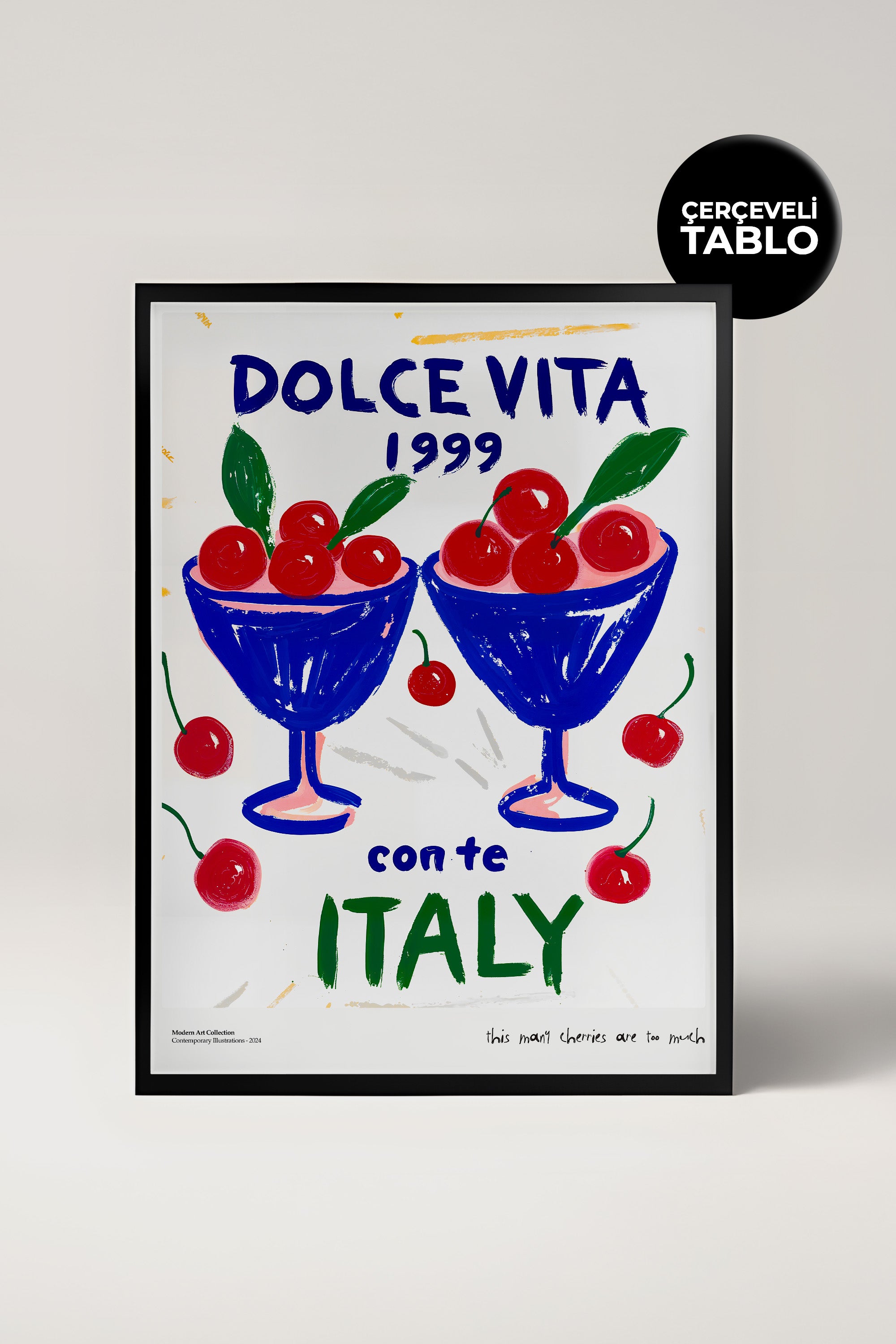 Dolce Vita Italy Çerçeveli Tasarım Tablo Dolce Vita Koleksiyonu