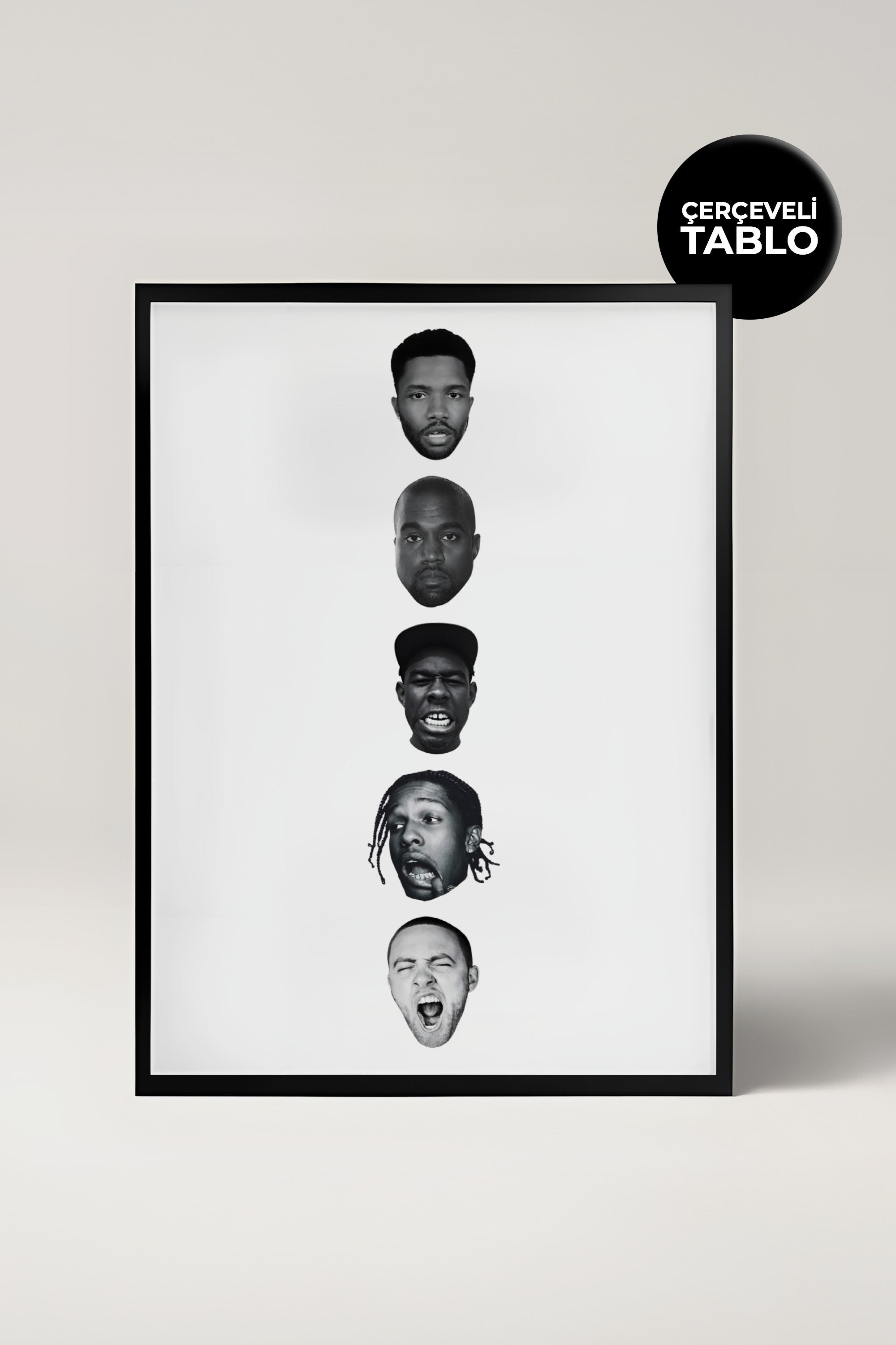 Floating Heads Pop Culture Tasarımlı Çerçeveli Tablo