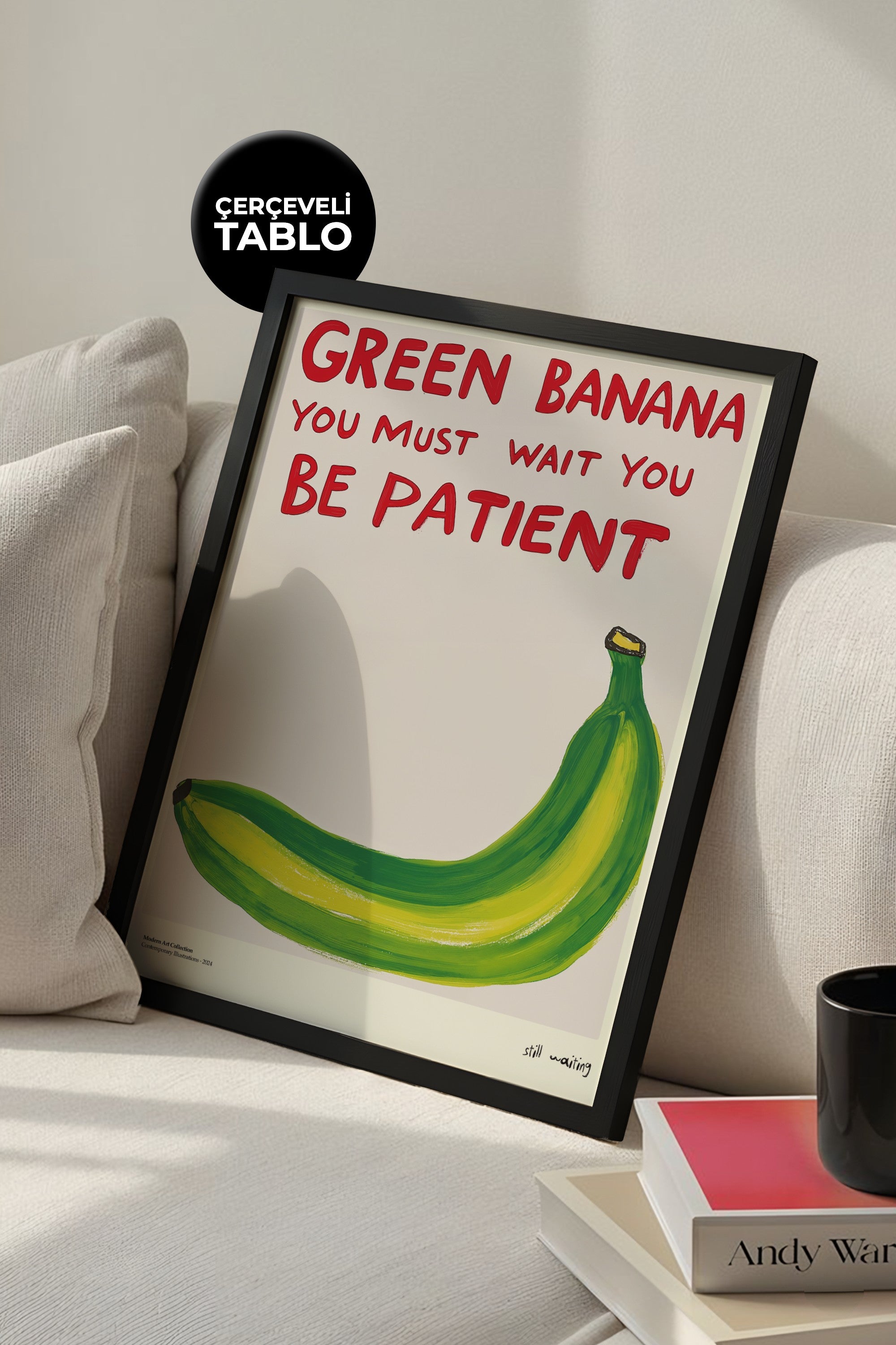 Green Banana Çerçeveli Tasarım Tablo Dolce Vita Koleksiyonu