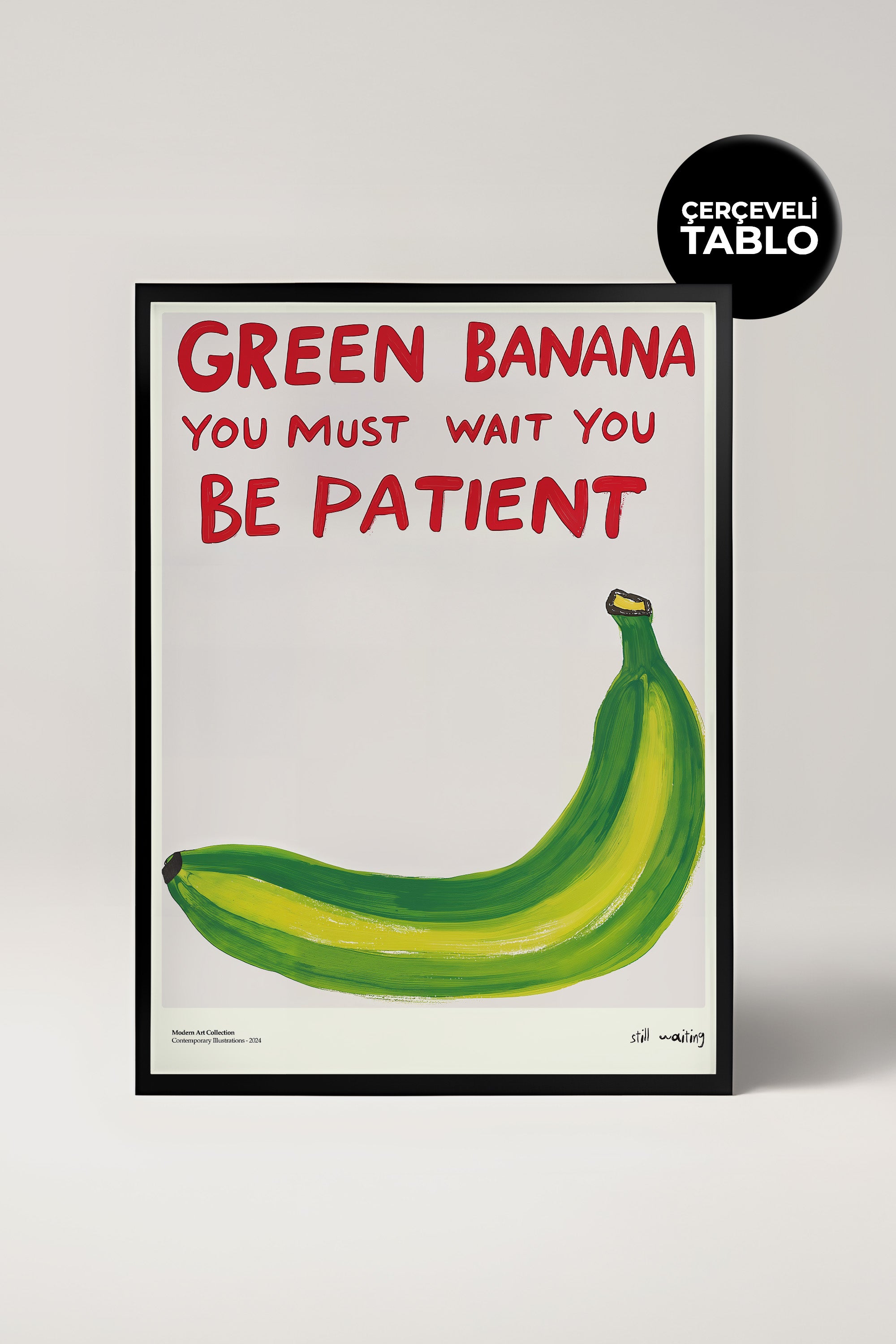 Green Banana Çerçeveli Tasarım Tablo Dolce Vita Koleksiyonu