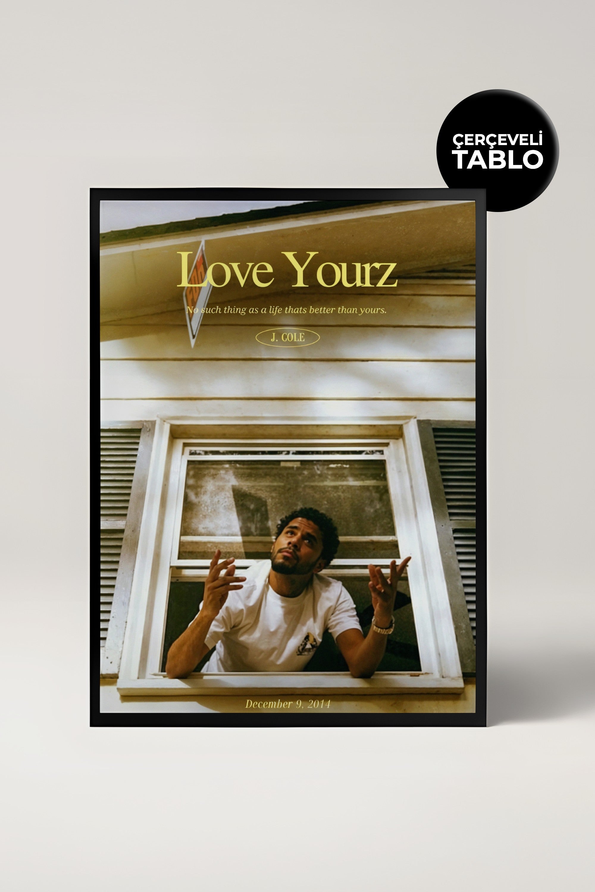 J. Cole Love Yourz Pop Culture Tasarımlı Çerçeveli Tablo