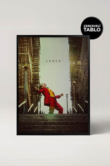 Joker Tasarımlı Çerçeveli Minimal Film Tablo