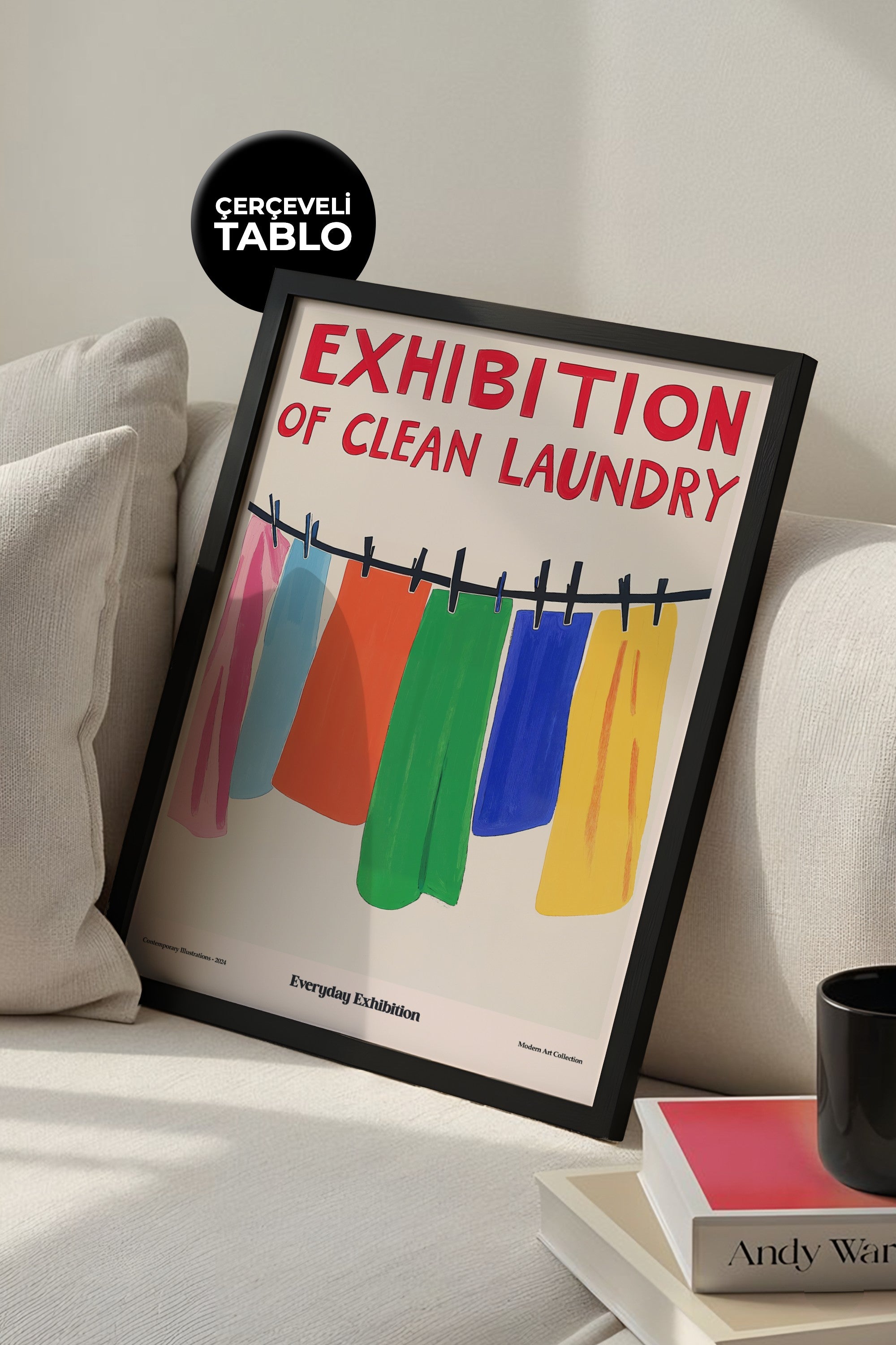 Laundry Exhibition Çerçeveli Tasarım Tablo Dolce Vita Koleksiyonu