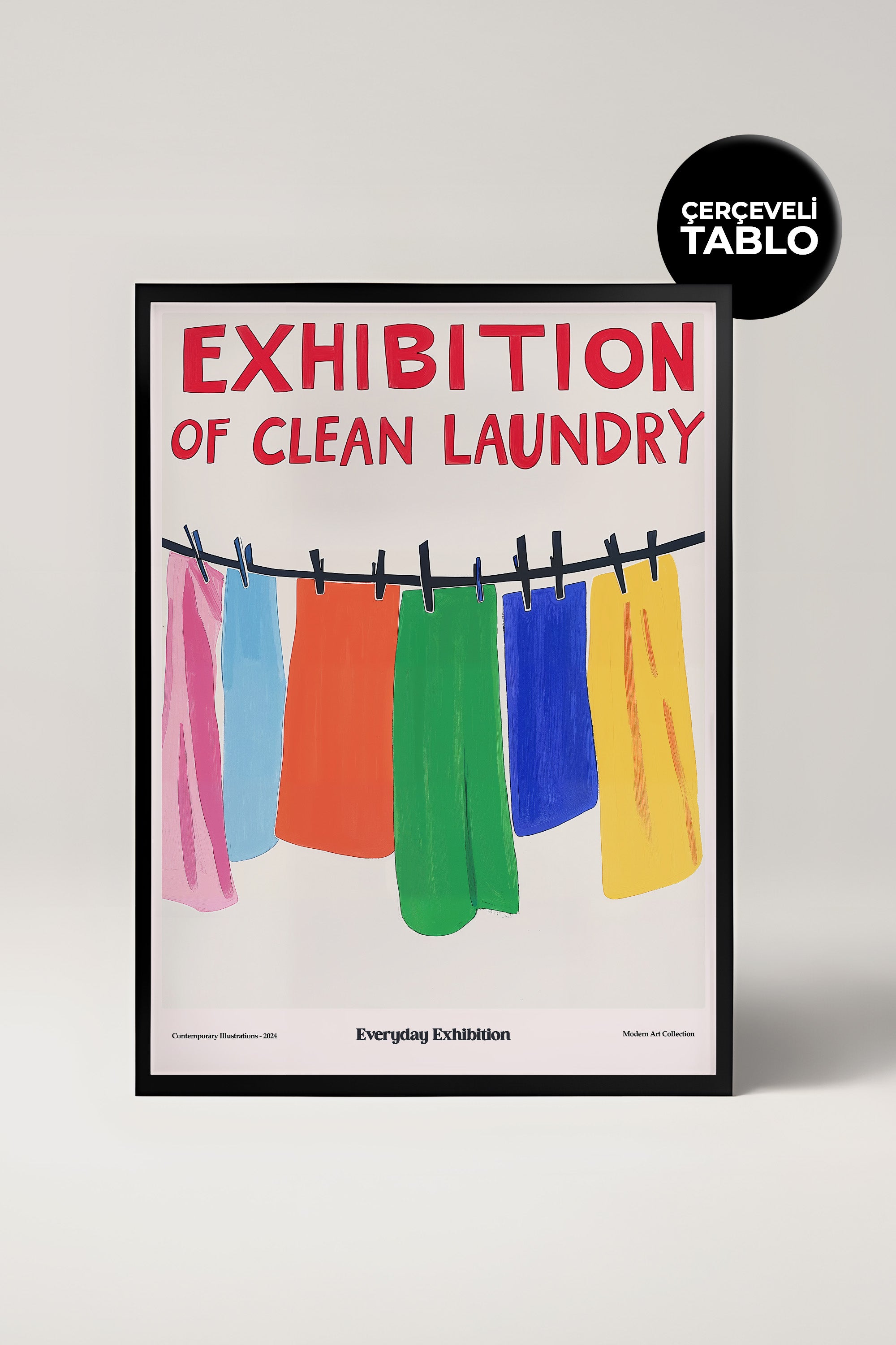 Laundry Exhibition Çerçeveli Tasarım Tablo Dolce Vita Koleksiyonu