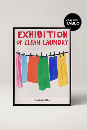 Laundry Exhibition Çerçeveli Tasarım Tablo Dolce Vita Koleksiyonu