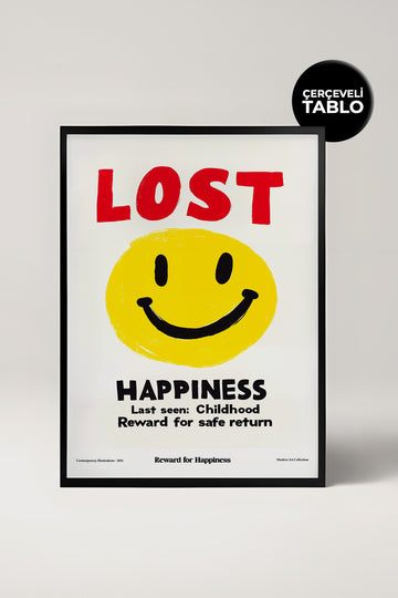 Lost Happiness Çerçeveli Tasarım Tablo Dolce Vita Koleksiyonu