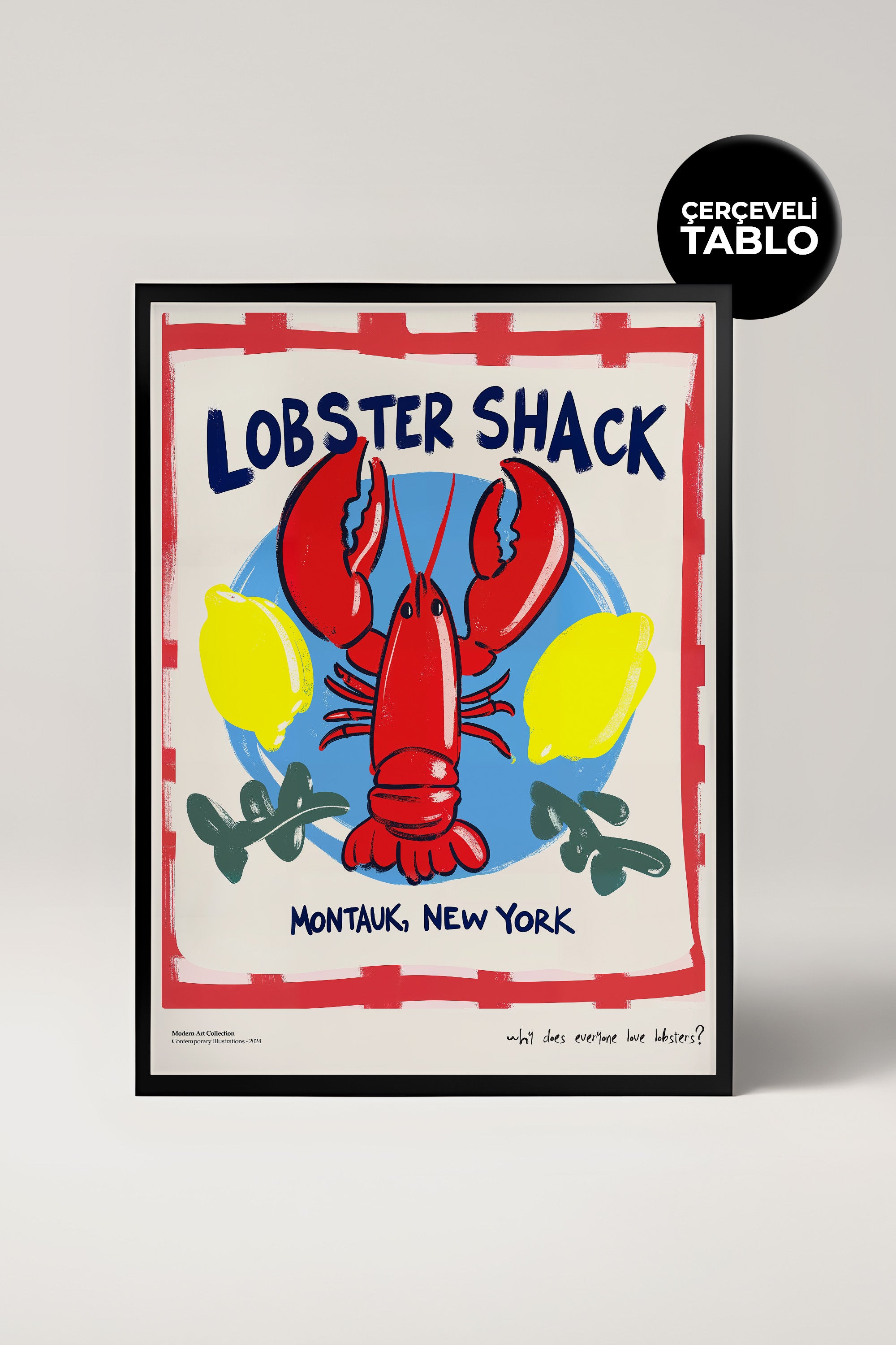 Lobster Shack Çerçeveli Tasarım Tablo Dolce Vita Koleksiyonu