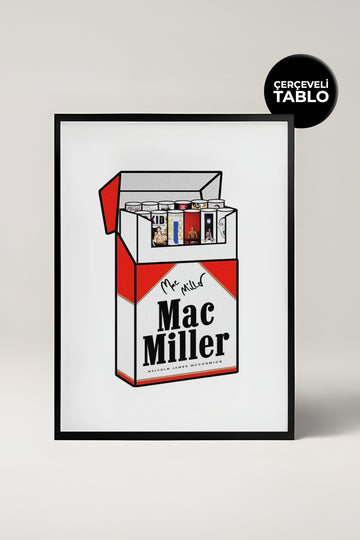 Mac Miller Pop Culture Tasarımlı Çerçeveli Tablo