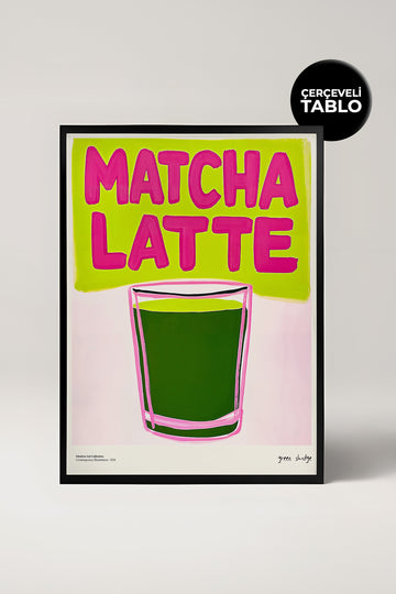 Matcha Latte Çerçeveli Tasarım Tablo Dolce Vita Koleksiyonu