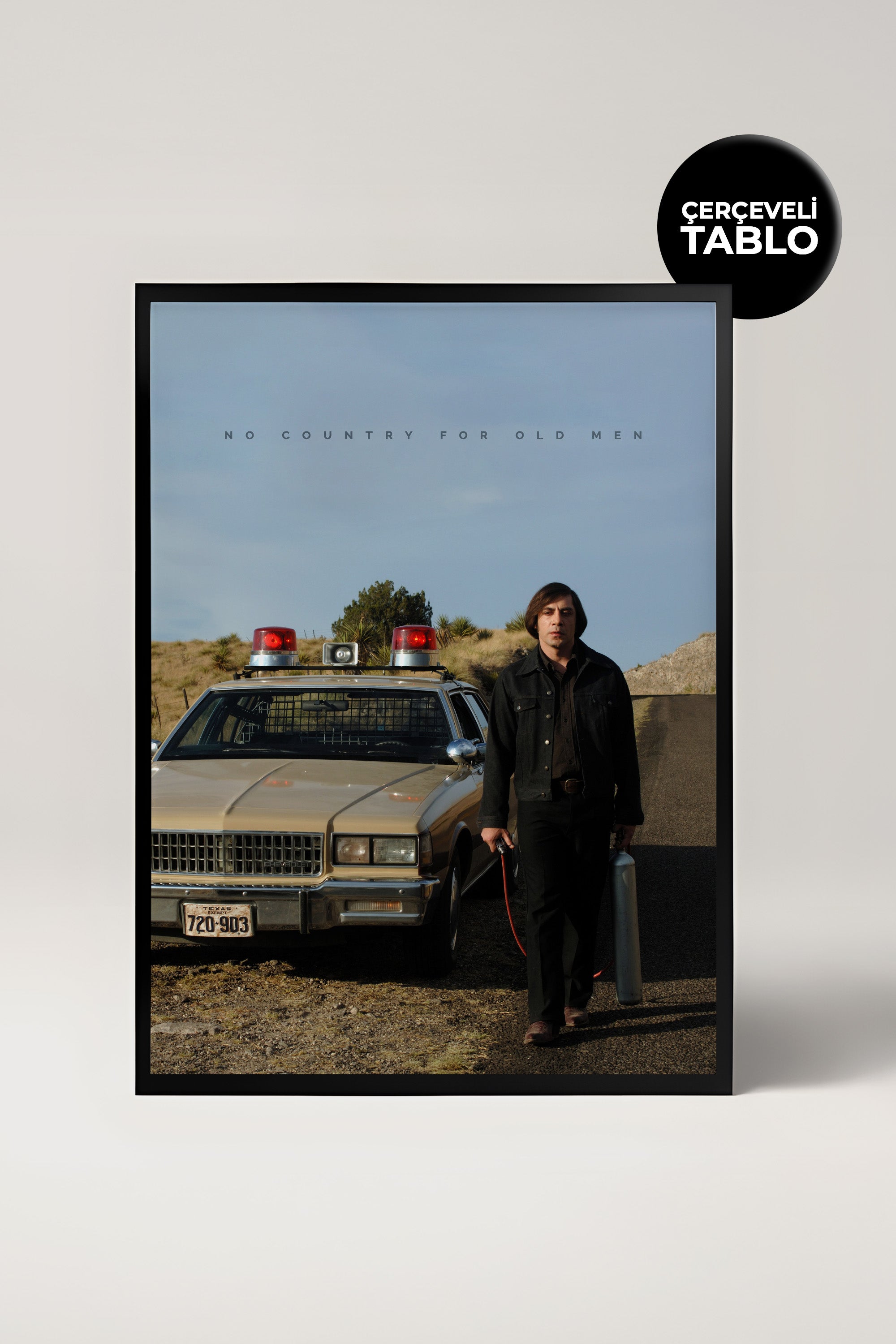 No Country For Old Men Tasarımlı Çerçeveli Minimal Film Tablo
