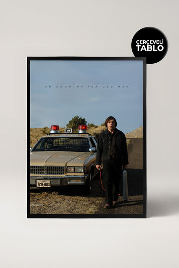 No Country For Old Men Tasarımlı Çerçeveli Minimal Film Tablo