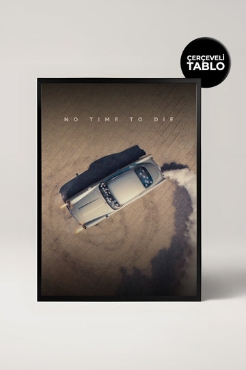 No Time To Die Tasarımlı Çerçeveli Minimal Film Tablo