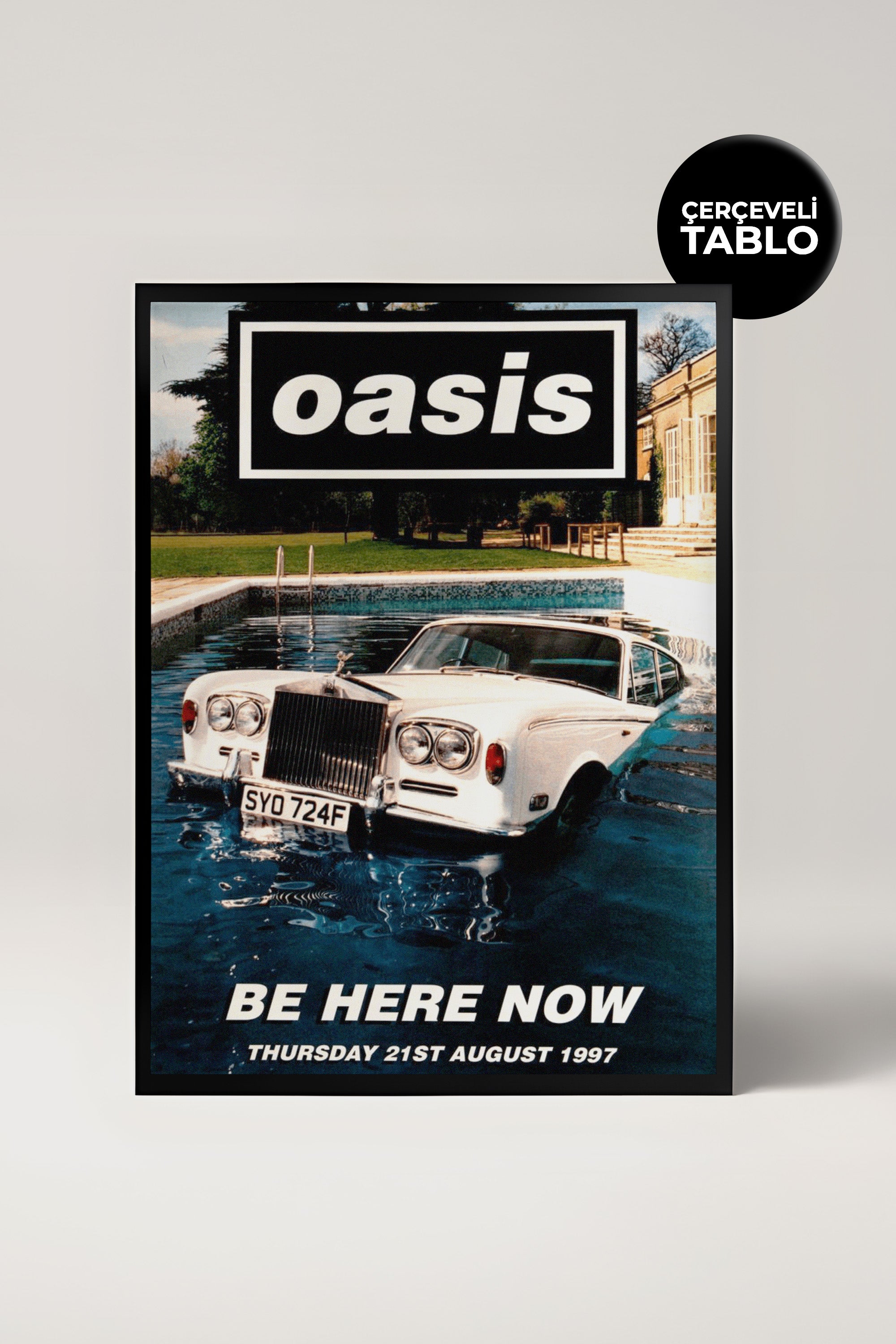 Oasis Konser Tasarımlı Retro Çerçeveli Tasarım Tablo No: 1