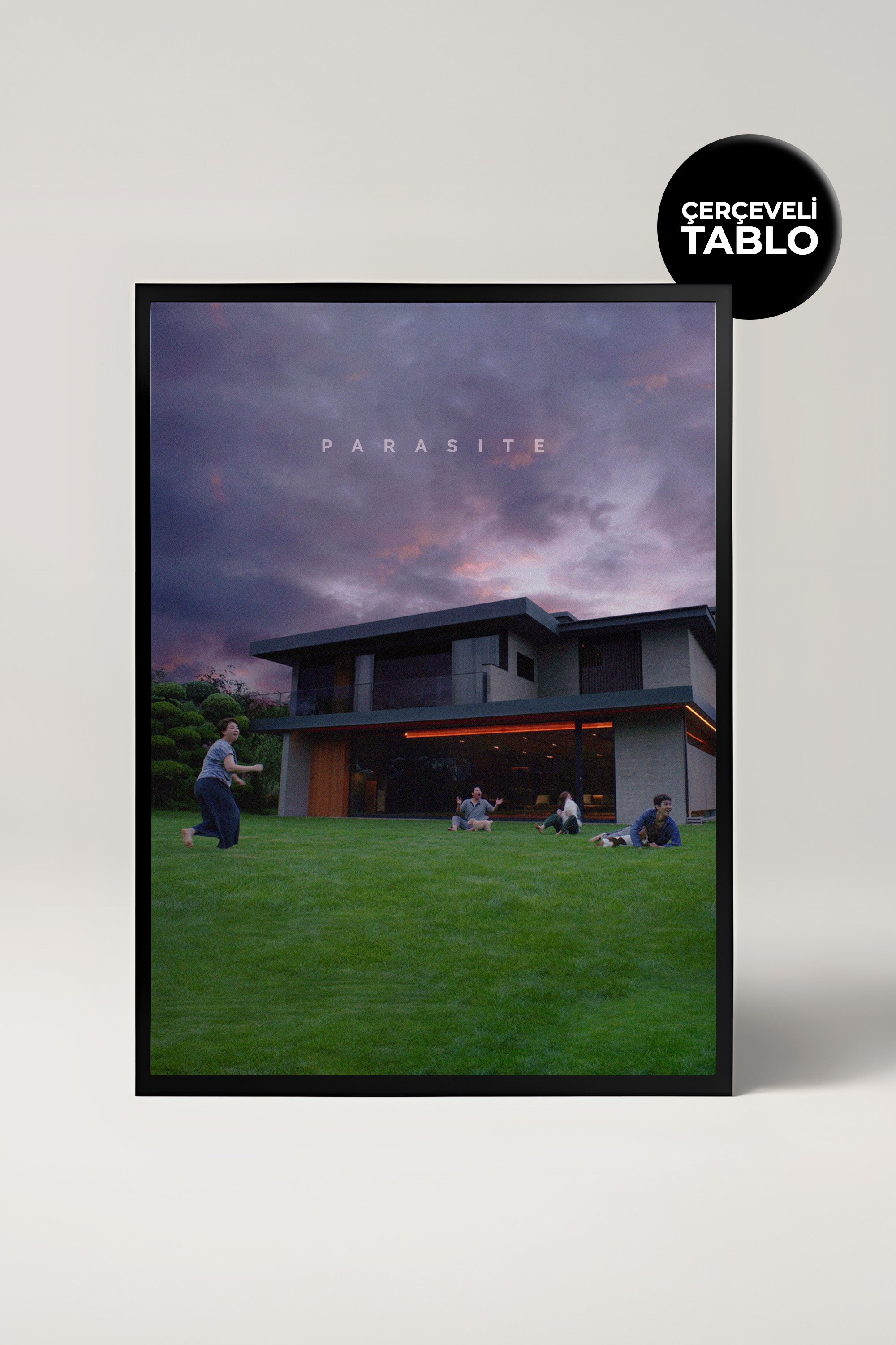 Parasite Tasarımlı Çerçeveli Minimal Film Tablo