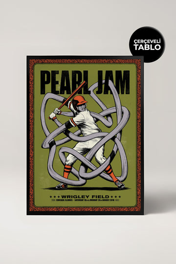 Pearl Jam Konser Tasarımlı Retro Çerçeveli Tasarım Tablo No:2
