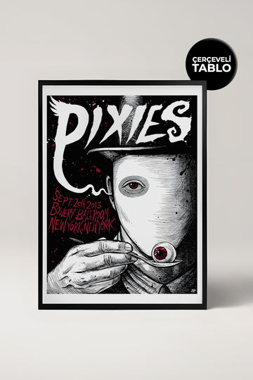 Pixies Konser Tasarımlı Retro Çerçeveli Tasarım Tablo No:1