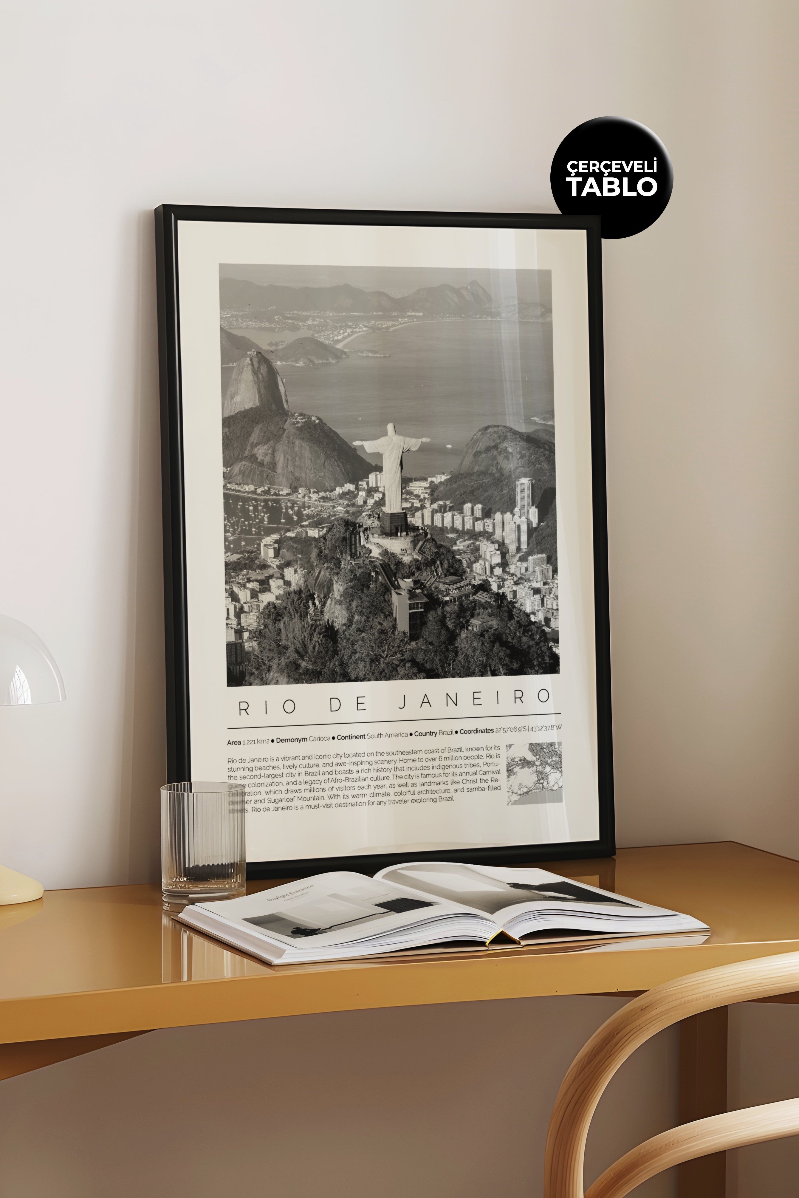 Rio de Janeiro Brezilya Dünya Şehirleri Koleksiyonu Çerçeveli Tablo