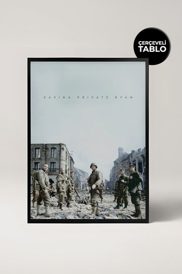 Saving Private Ryan Tasarımlı Çerçeveli Minimal Film Tablo