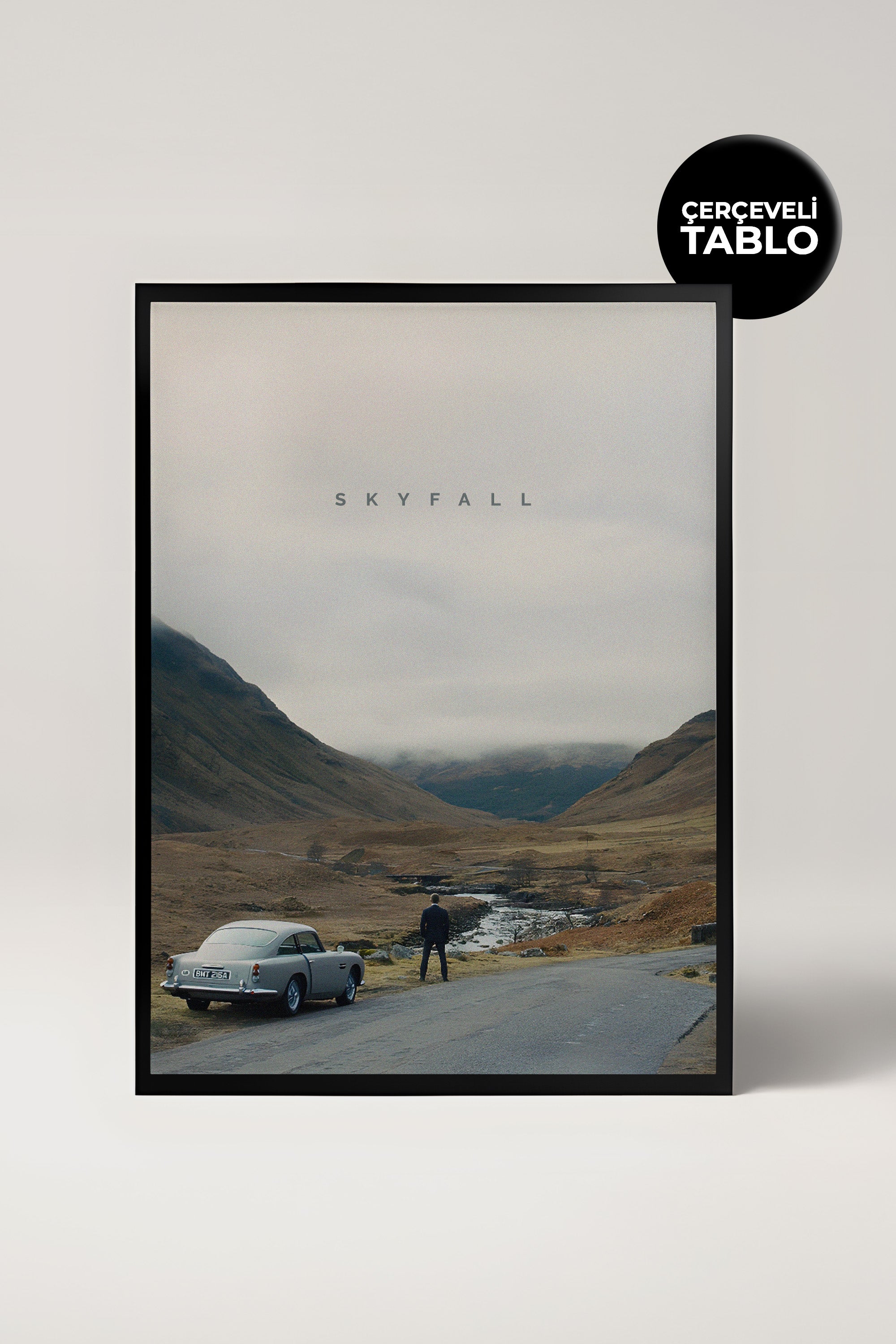 Skyfall Tasarımlı Çerçeveli Minimal Film Tablo