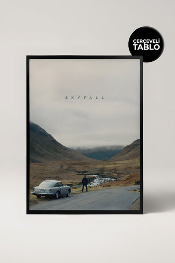 Skyfall Tasarımlı Çerçeveli Minimal Film Tablo